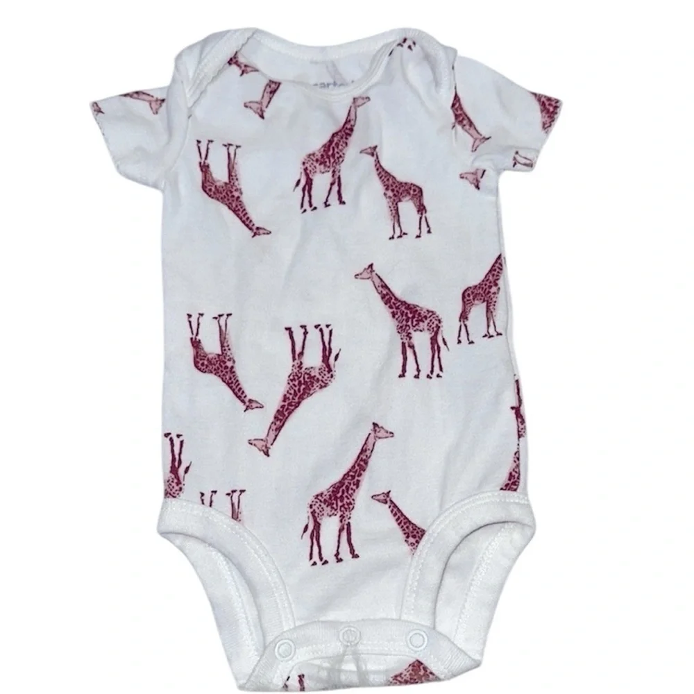 Carters Giraffe Print baby One Piece size 0-3 months